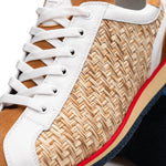 Zelli Ripi Calfskin Hand Weave Sneakers Brown (65-375-BRN)