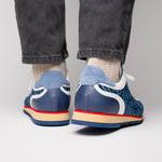Zelli Ripi Calfskin Hand Weave Sneakers Blue (65-375-BLU)