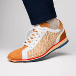 Zelli Ripi Calfskin Hand Weave Sneakers Brown (65-375-BRN)
