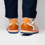 Zelli Ripi Calfskin Hand Weave Sneakers Brown (65-375-BRN)
