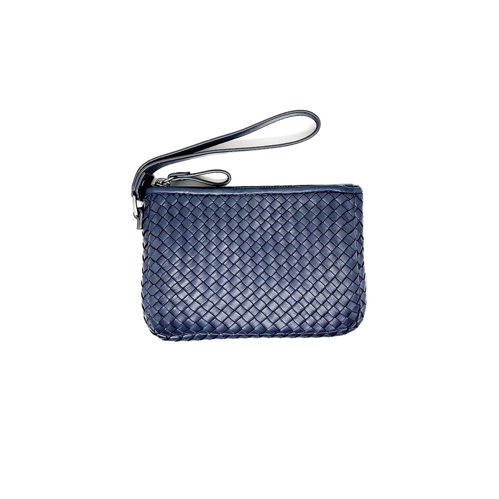 Robert Zur Women's Maya II True Glove Woven Zipper Pouch Black