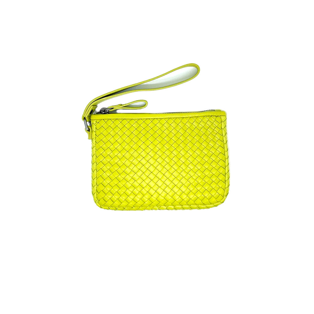 Robert Zur Women's Maya II True Glove Woven Zipper Pouch Kiwi