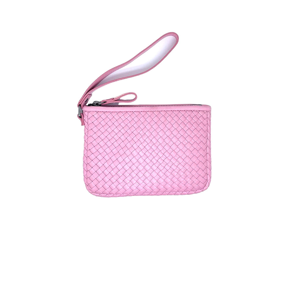 Robert Zur Women's Maya II True Glove Woven Zipper Pouch Petal