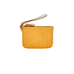 View product image 1: Robert Zur Women's Maya II True Glove Woven Zipper Pouch Saffron