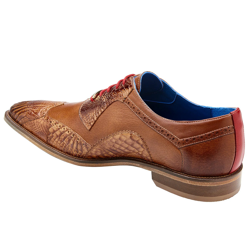 Belvedere Roberto Alligator Oxfords Antique Saddle