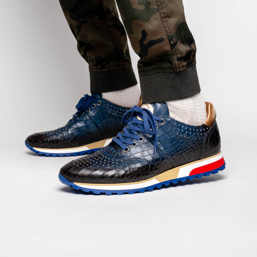 Zelli Rocco Sneakers Navy | MensDesignerShoe.com