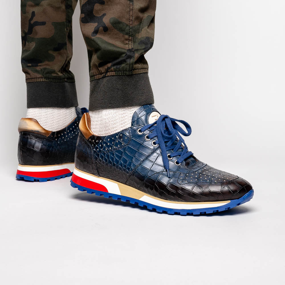 Zelli Rocco Sneakers Navy | MensDesignerShoe.com