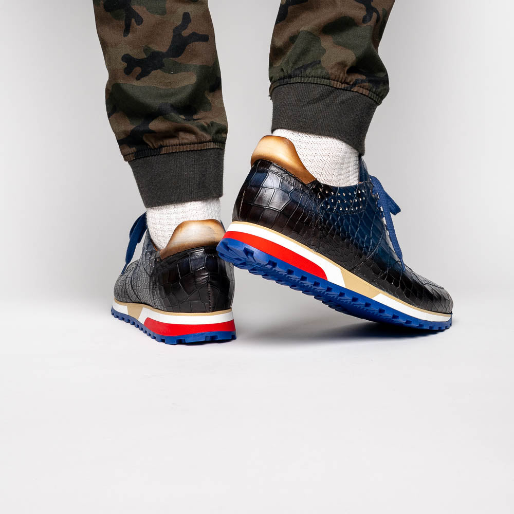 Zelli Rocco Sneakers Navy | MensDesignerShoe.com