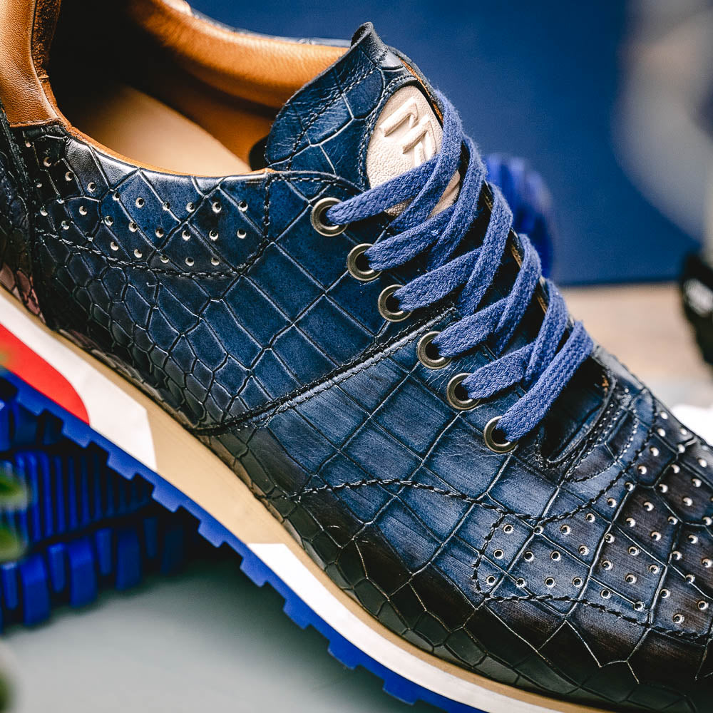 Zelli Rocco Sneakers Navy | MensDesignerShoe.com