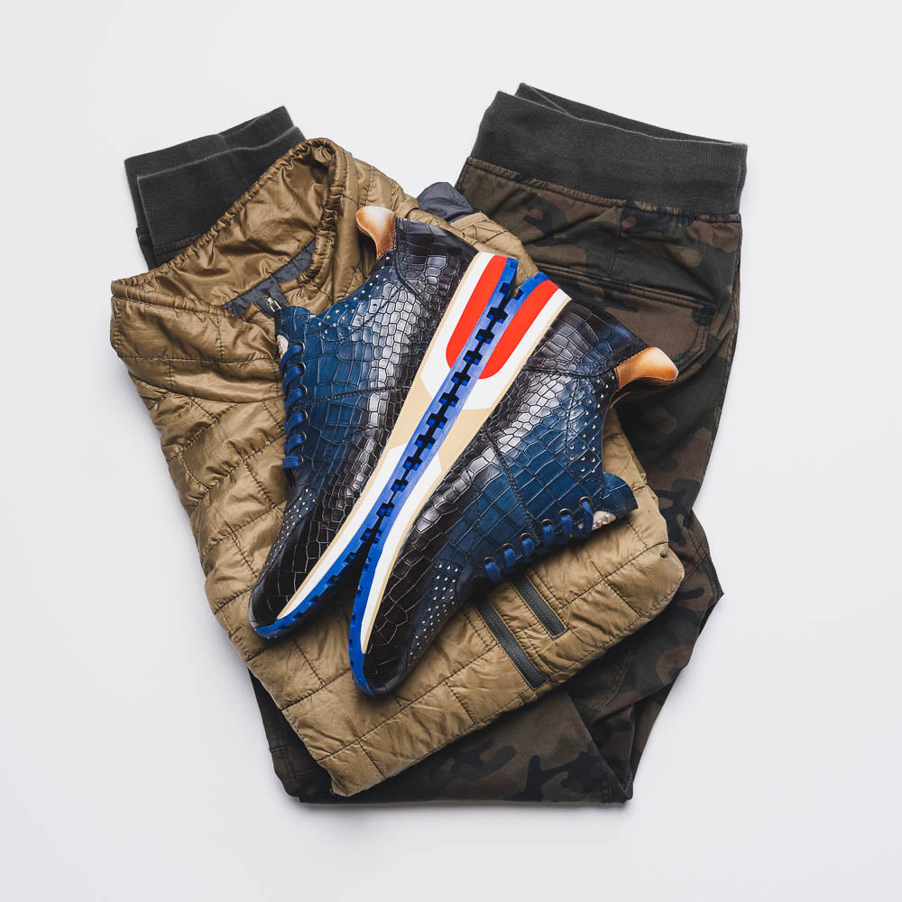 Zelli Rocco Sneakers Navy | MensDesignerShoe.com
