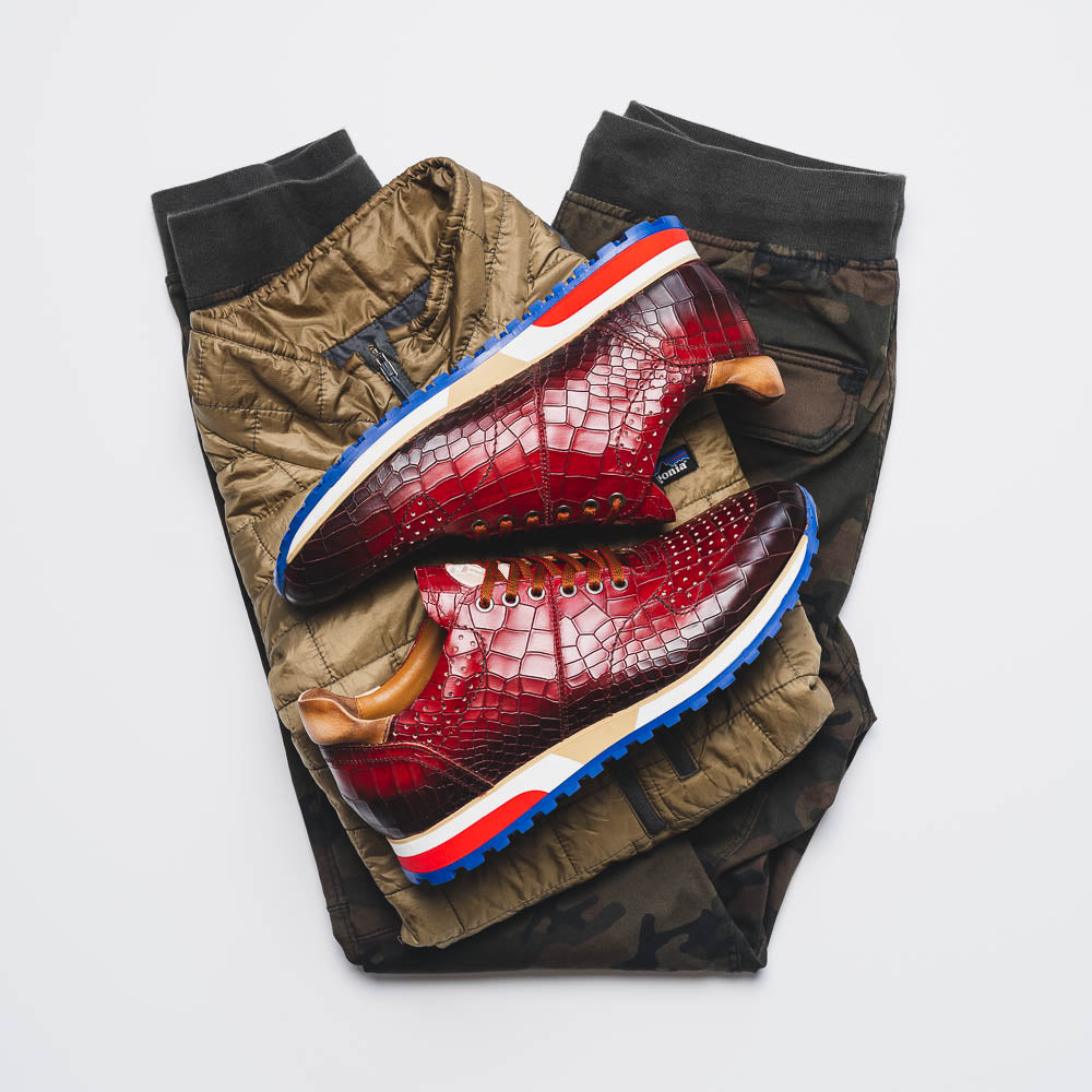 Zelli Rocco Sneakers Red | MensDesignerShoe.com