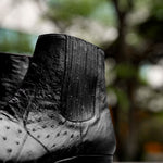 Belvedere Roger Genuine Ostrich Quill Chelsea Boots Black (R55)