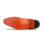 Vinci Leather The Rolls Woven Double Monk Strap Boot Tan