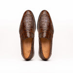 Zelli Roma Caiman Crocodile Penny Loafers Cognac (11-201-CGN)