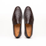 Zelli Roma Caiman Crocodile Penny Loafers Nicotine (11-201-NIC)