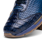 Marco Di Milano Roma Caiman Crocodile Woven Sneakers Navy