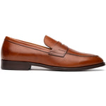 Zelli Roma Apron Toe Penny Loafers Rust