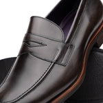 Zelli Roma Hand Burnished Penny Loafers Gray (15-400-GRY)