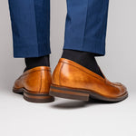Zelli Roma Hand Burnished Penny Loafers Camel (15-400-CML)