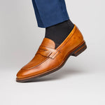 Zelli Roma Hand Burnished Penny Loafers Camel (15-400-CML)