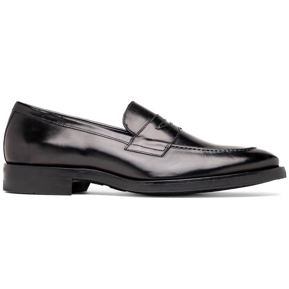 Zelli Roma Hand Burnished Penny Loafers Black (15-400-BLK)