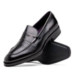 Zelli Roma Hand Burnished Penny Loafers Black (15-400-BLK)