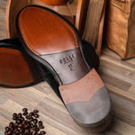 Zelli Roma Ostrich Quill Penny Loafers Black (13-500-BLK)