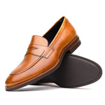 Zelli Roma Hand Burnished Penny Loafers Camel (15-400-CML)