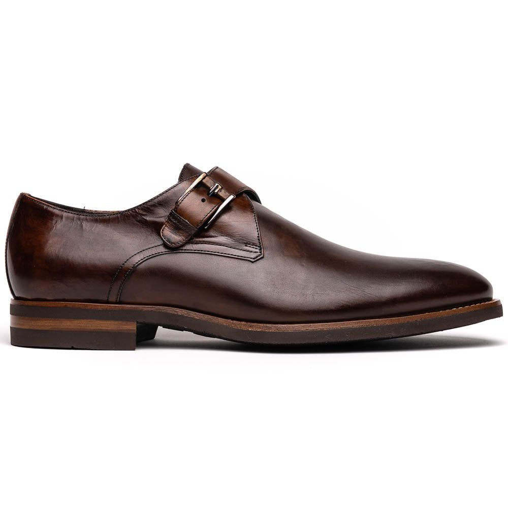 Zelli Roman Monk Strap Shoes Chestnut