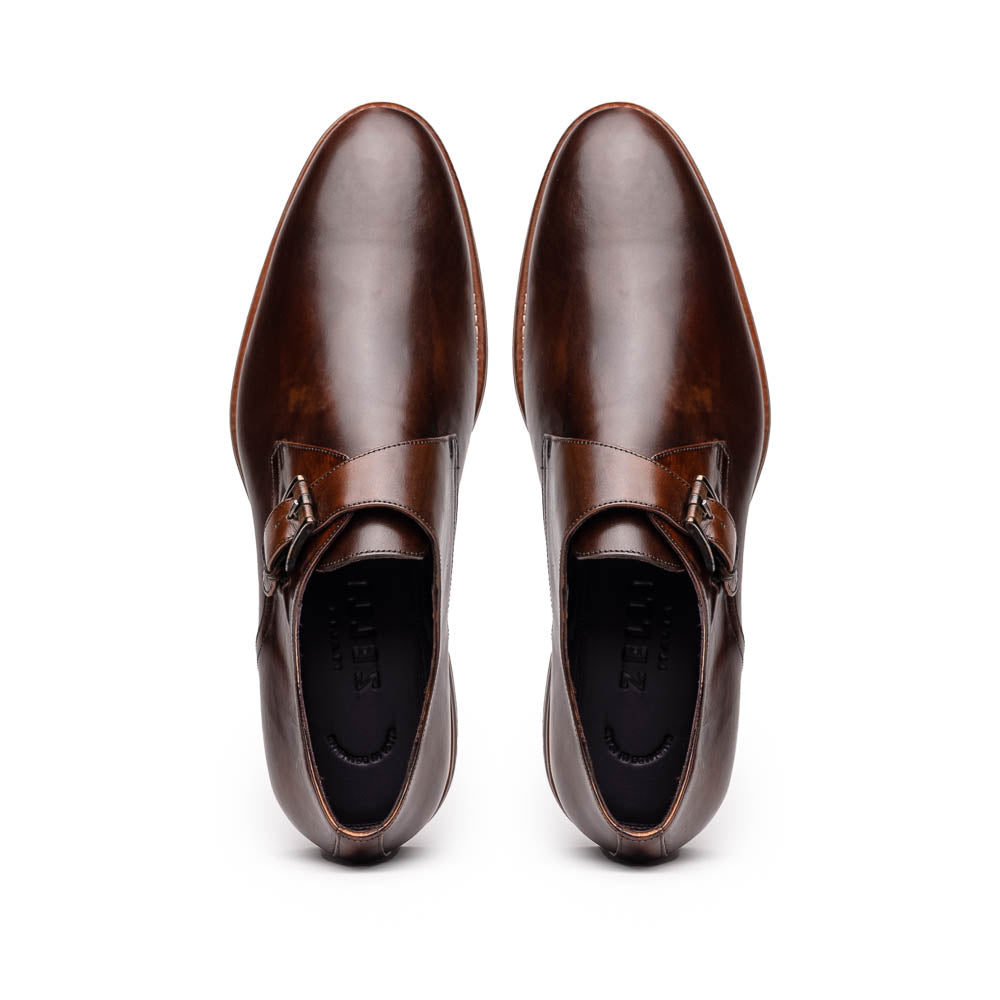 Zelli Roman Monk Strap Shoes Chestnut (55-506-CST)