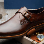 Zelli Roman Monk Strap Shoes Chestnut (55-506-CST)
