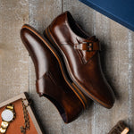 Zelli Roman Monk Strap Shoes Chestnut (55-506-CST)