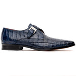 Marco Di Milano Rovigo Caiman Crocodile Monk Strap Navy