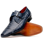 Marco Di Milano Rovigo Caiman Crocodile Monk Strap Navy