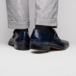 Marco Di Milano Rovigo Caiman Crocodile Monk Strap Navy