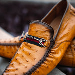 Mezlan Ostrich Driving Shoe Camel (EXCLUSIVE) (RX7041-S)