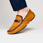 Mezlan Ostrich Driving Shoe Camel (EXCLUSIVE) (RX7041-S)