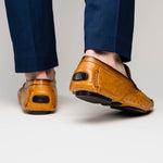 Mezlan Ostrich Driving Shoe Camel (EXCLUSIVE) (RX7041-S)