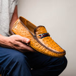 Mezlan Ostrich Driving Shoe Camel (EXCLUSIVE) (RX7041-S)