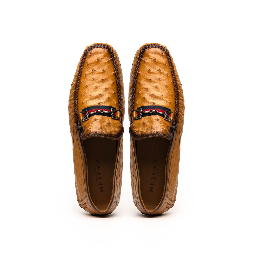 Mezlan Ostrich Driving Shoe Camel (EXCLUSIVE) (RX7041-S)