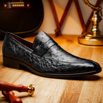 Marco Di Milano Salvatore Ostrich Penny Loafer Black