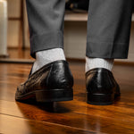 Marco Di Milano Salvatore Ostrich Penny Loafer Black