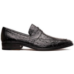 Marco Di Milano Salvatore Ostrich Penny Loafer Black