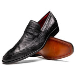 Marco Di Milano Salvatore Ostrich Penny Loafer Black