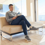Samuel Hubbard Fast For Him Lace Up Leather Sneaker Pebble Gray