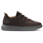 Samuel Hubbard Flight Leather Sneakers Espresso Brown / Dark Gray