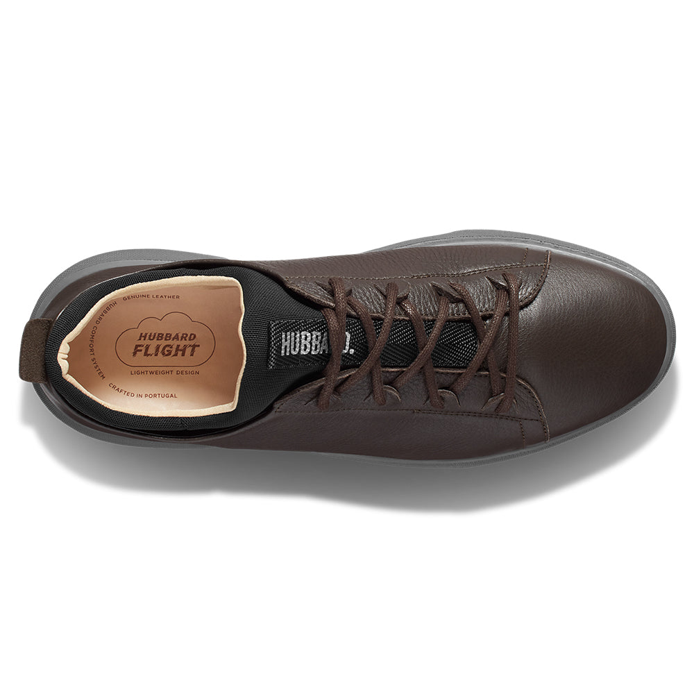 Samuel Hubbard Flight Leather Sneakers Espresso Brown / Dark Gray