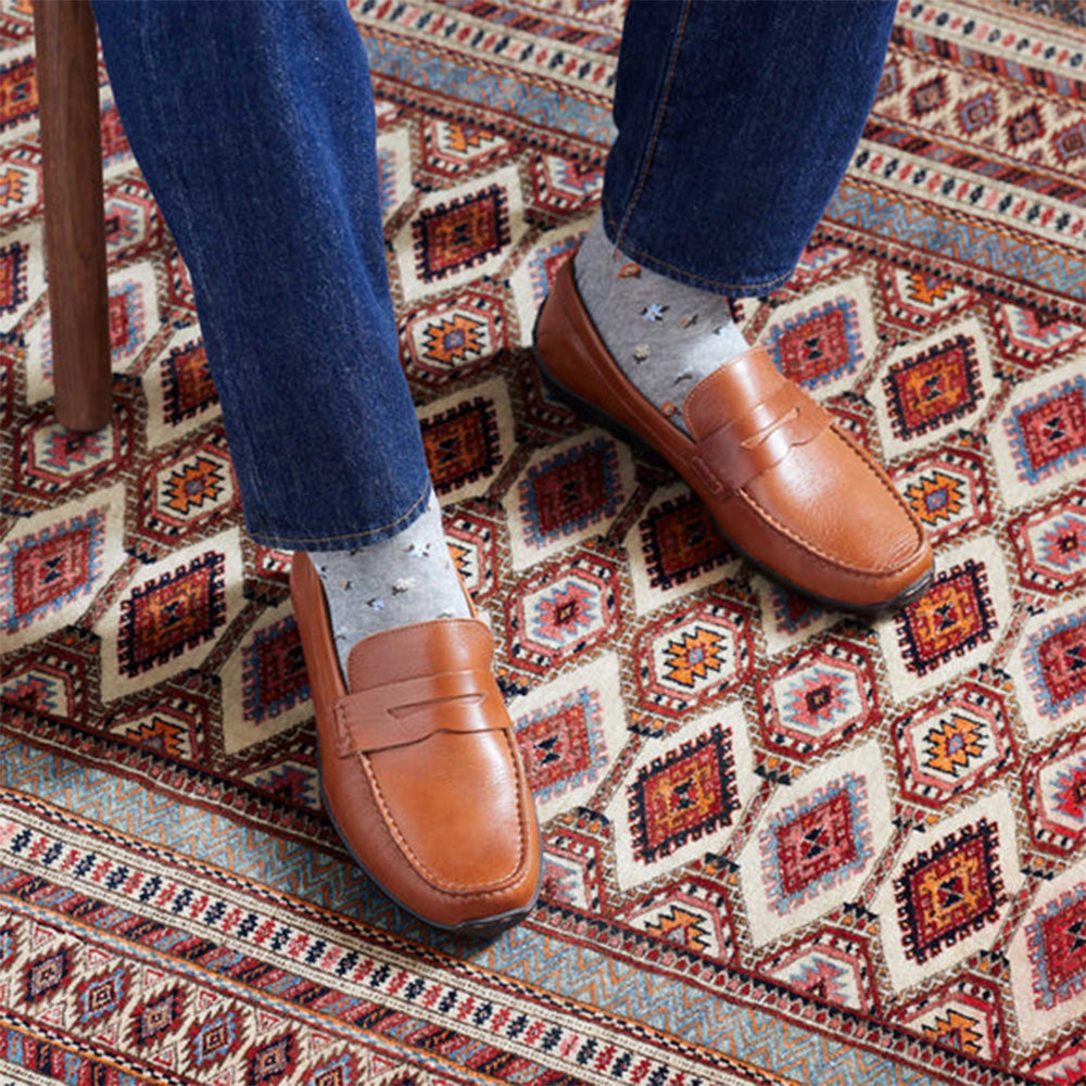 Samuel Hubbard Free Spirit for Him Leather Drivers Whiskey Tan