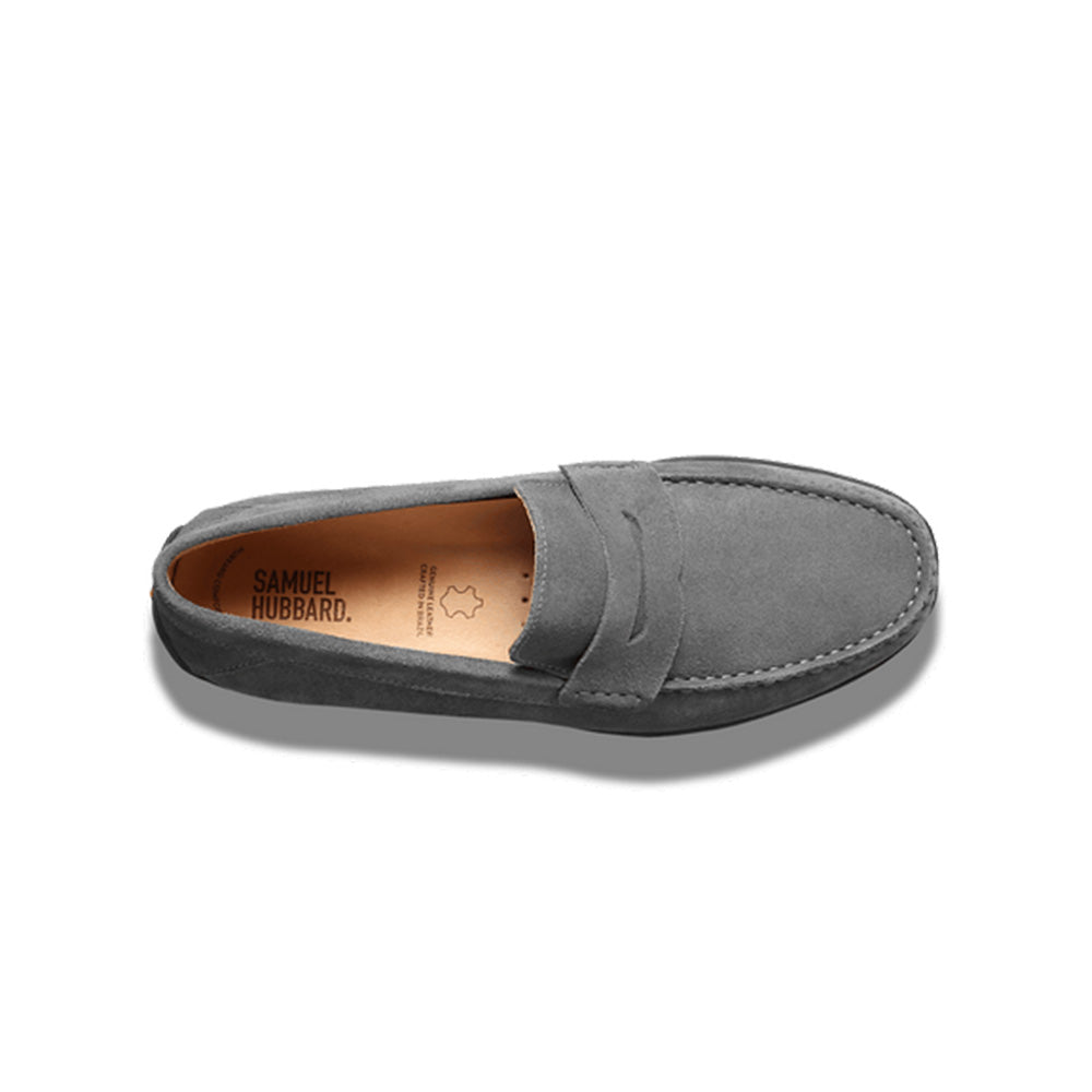Samuel Hubbard Free Spirit for Him Suede Drivers Gray