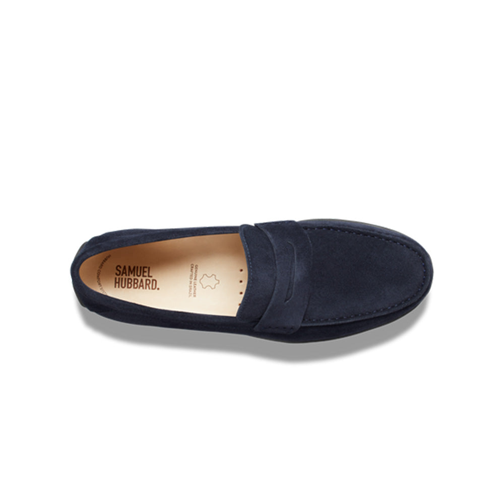 Samuel Hubbard Free Spirit for Him Suede Drivers Navy